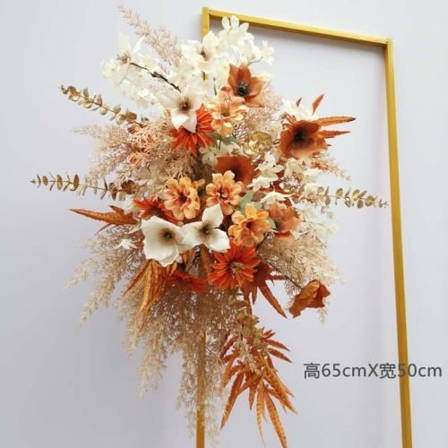 婚庆仿真花道具仿真路引花背景架拐角花铁艺几何屏风挂花橱窗酒店|undefined