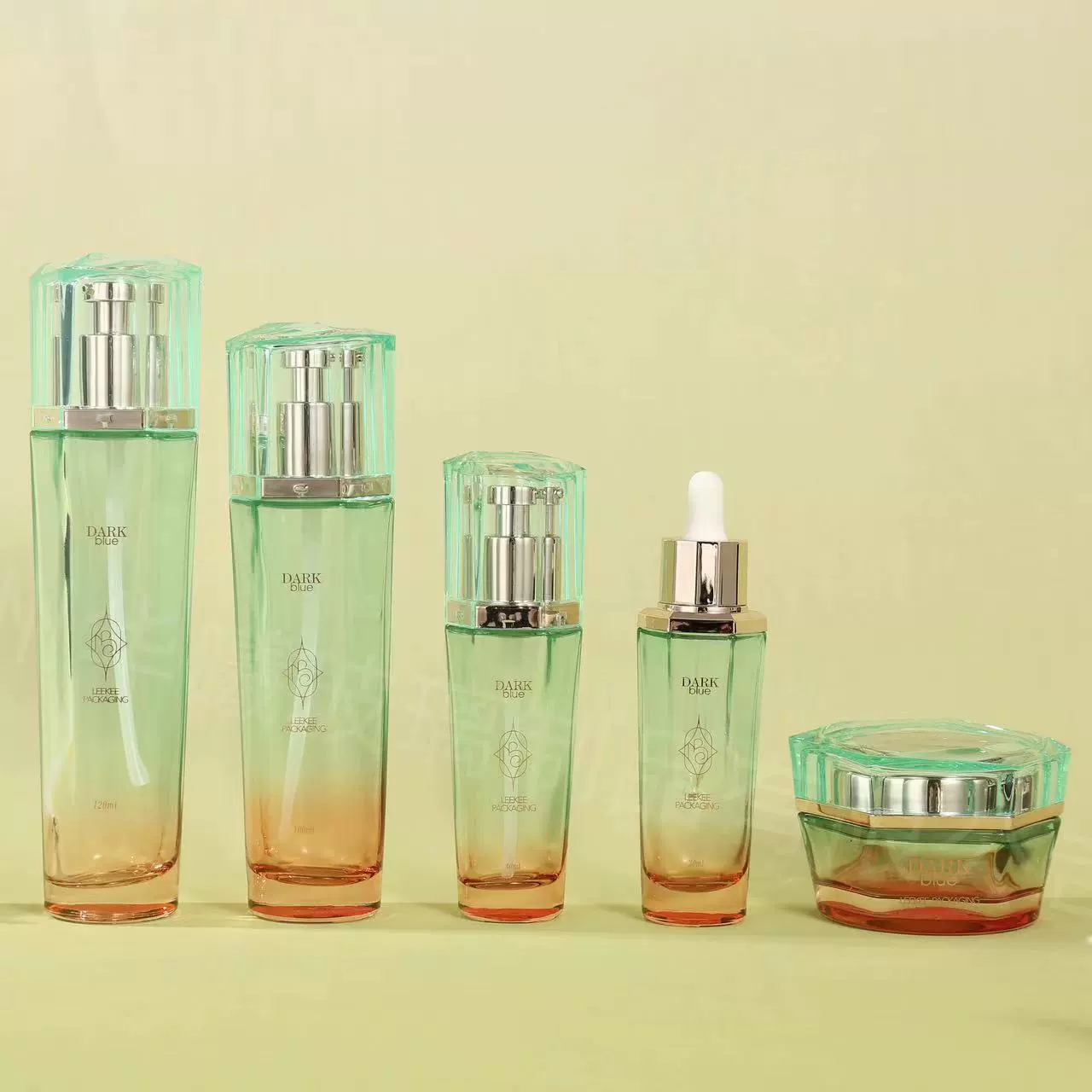 100 мл бутылка для эмульсии Шестиугольник Косметическое Стекло 40ml Бутылка для сыворотки 50g Крем Бутылка 120ml Тонер