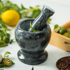 ニンニクの神器の古い石のニンニクの臼の大きいニンニクのニンニクの器の家庭用の粉砕の缶の薬のリングの手の研磨器