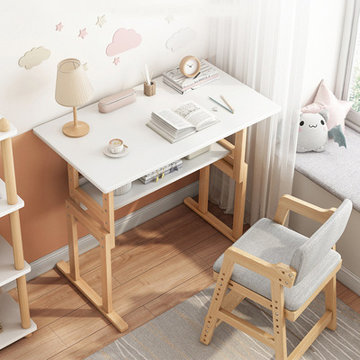 Lifting desk Writing Simplicity household study Table Northern Europe bedroom girl Operation Desks and chairs combination