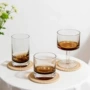 咖色时尚简约透明酒杯