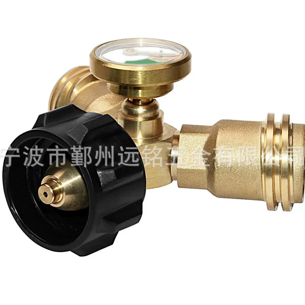 丙烷Y压力表体三通黄铜与1公QCC和2母QCC烧烤炉加热器POL