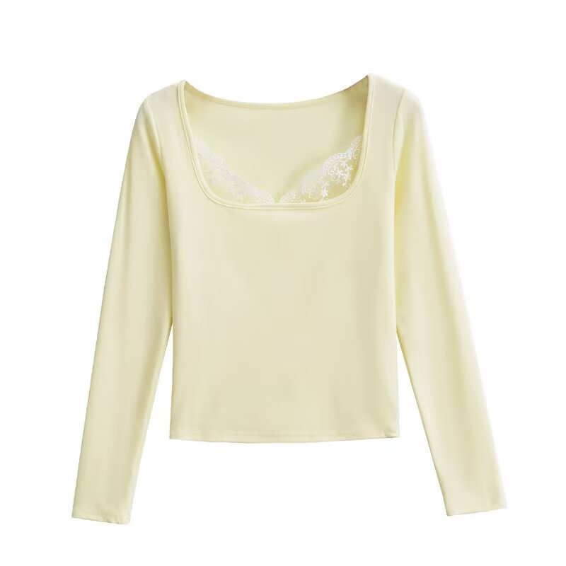 Sexy short elastic fitted lace long-sleeve