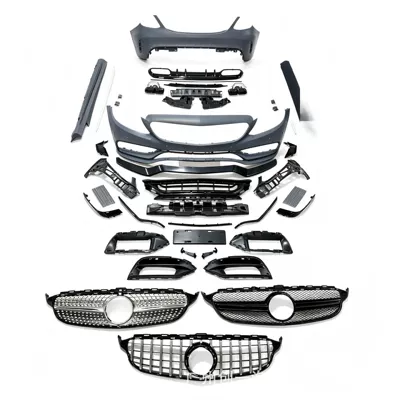 rear bumpers, fenders, hood, and full body — Big Surrounded - c63-front-and-rear-side-set
