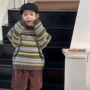 男女渐变条纹秋冬毛衣