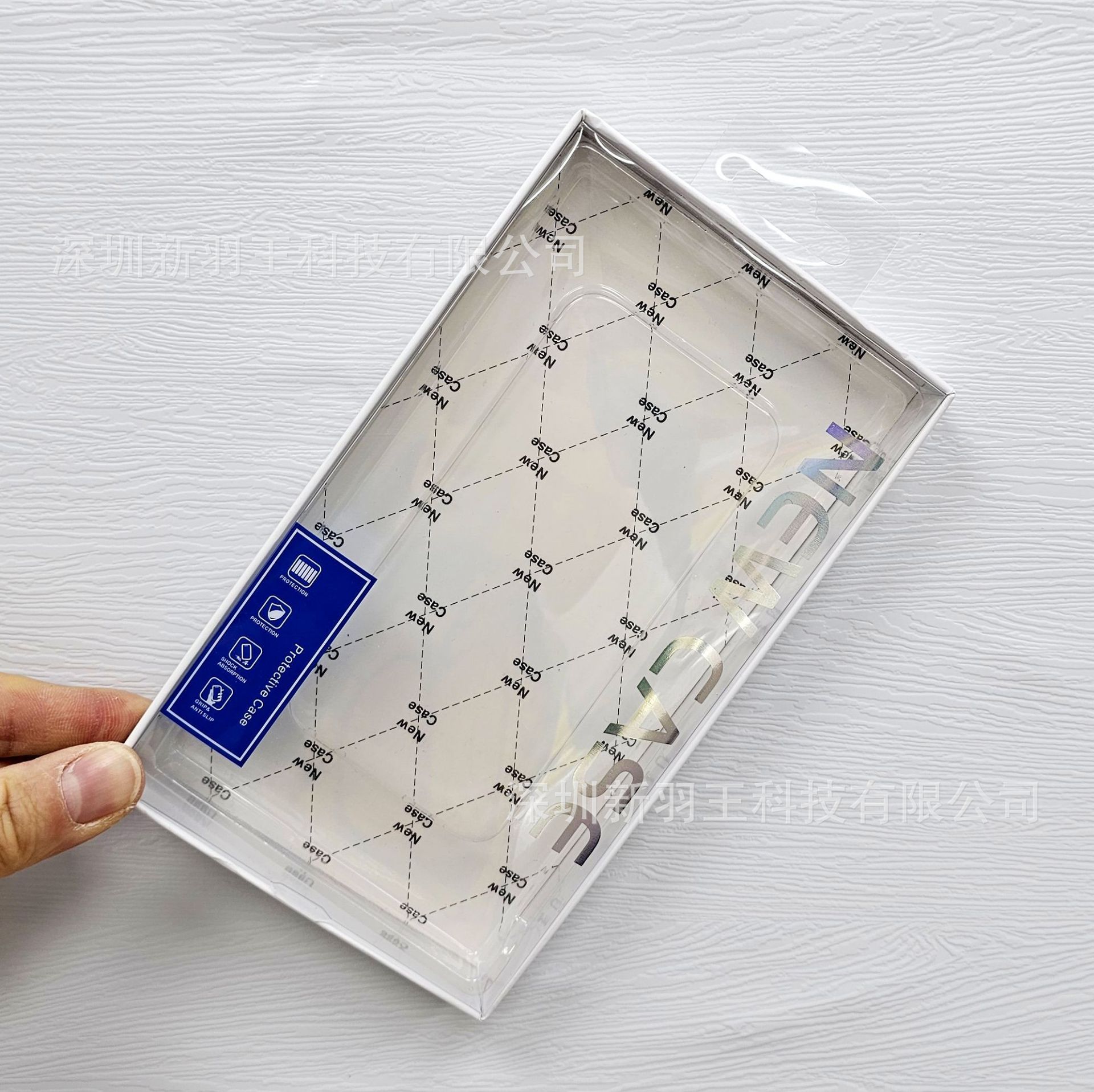 흰색 선물 상자(185*105*20)mm+두꺼운 투명 물집+투명 PP 가방, 긁힘 방지