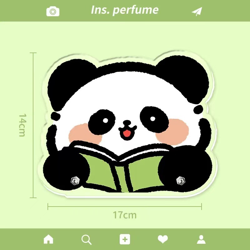 Pequeño libro rojo con el mismo estilo Sanrio kt cat Pacha marco de almacenamiento de gafas de perro lindo adorno de escritorio acrílico de alto valor image 13