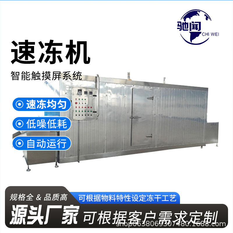 驰闻机械隧道式速冻机 不锈钢猕猴桃速动设备 商用果蔬速冻设备