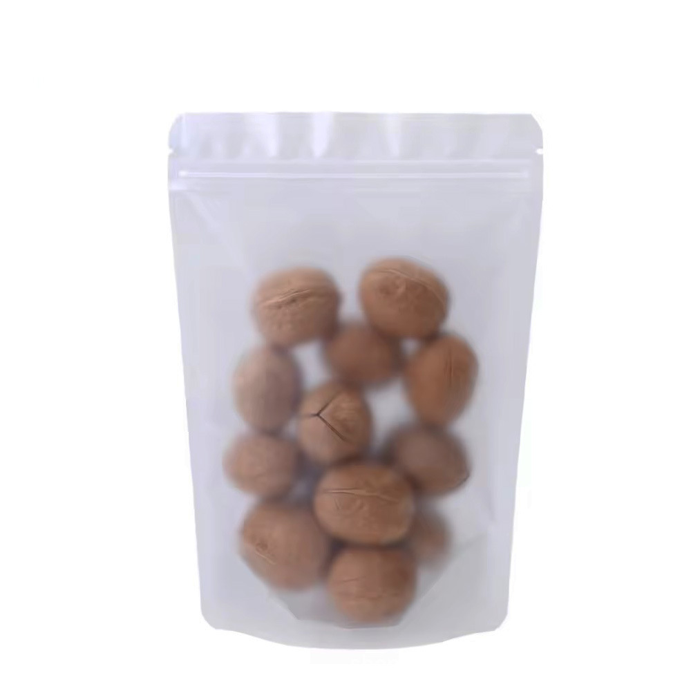 现货镀铝阴阳自封袋茶叶坚果封口袋半透明塑料自立袋食品包装袋