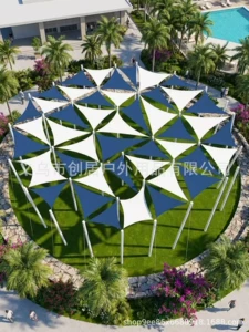 Triangular Canopy Sunshade Sail with Hardware Accessories for Garden, Square, and Scenic Area Activities, Landscape Decoration, and Sunshade Netting