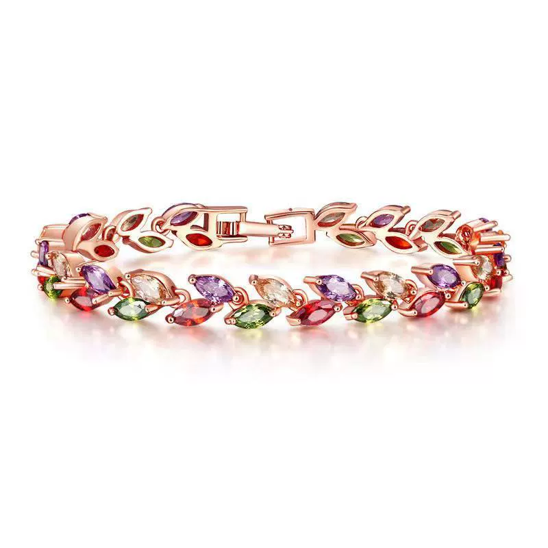 Fashionable bracelet, zirconium, universal jewelry, European style, wholesale