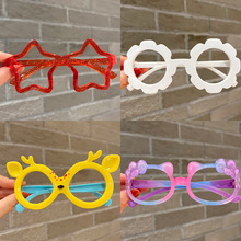 儿童眼镜框女童可爱卡通无镜片眼镜男孩宝宝拍照装饰玩具时尚镜框