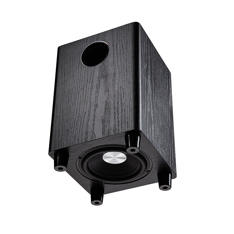 Subwoofer Pasivo de 6.5 Pulgadas con Acabado de Madera Negra para Cine en Casa, Dropshipping, Altavoz de Bajos Potentes de 50W para Uso Doméstico
