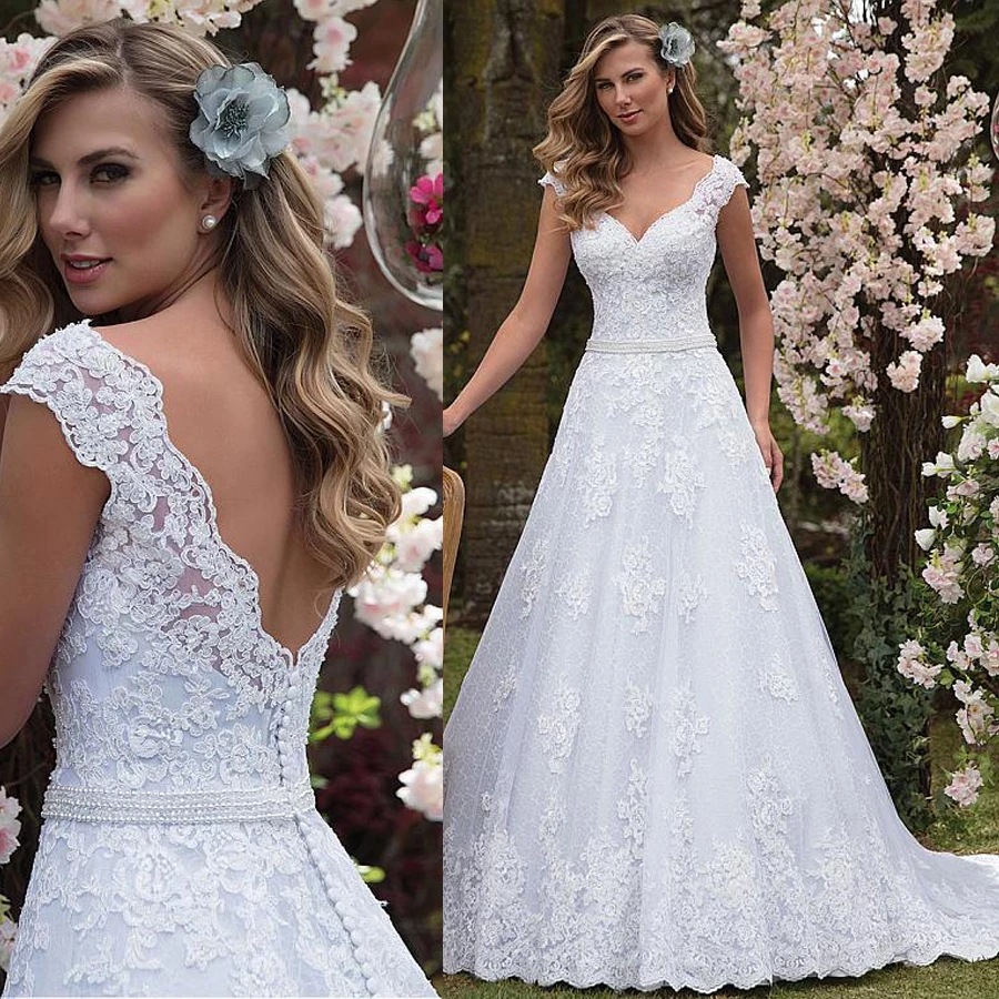Lace wedding dress for bride
