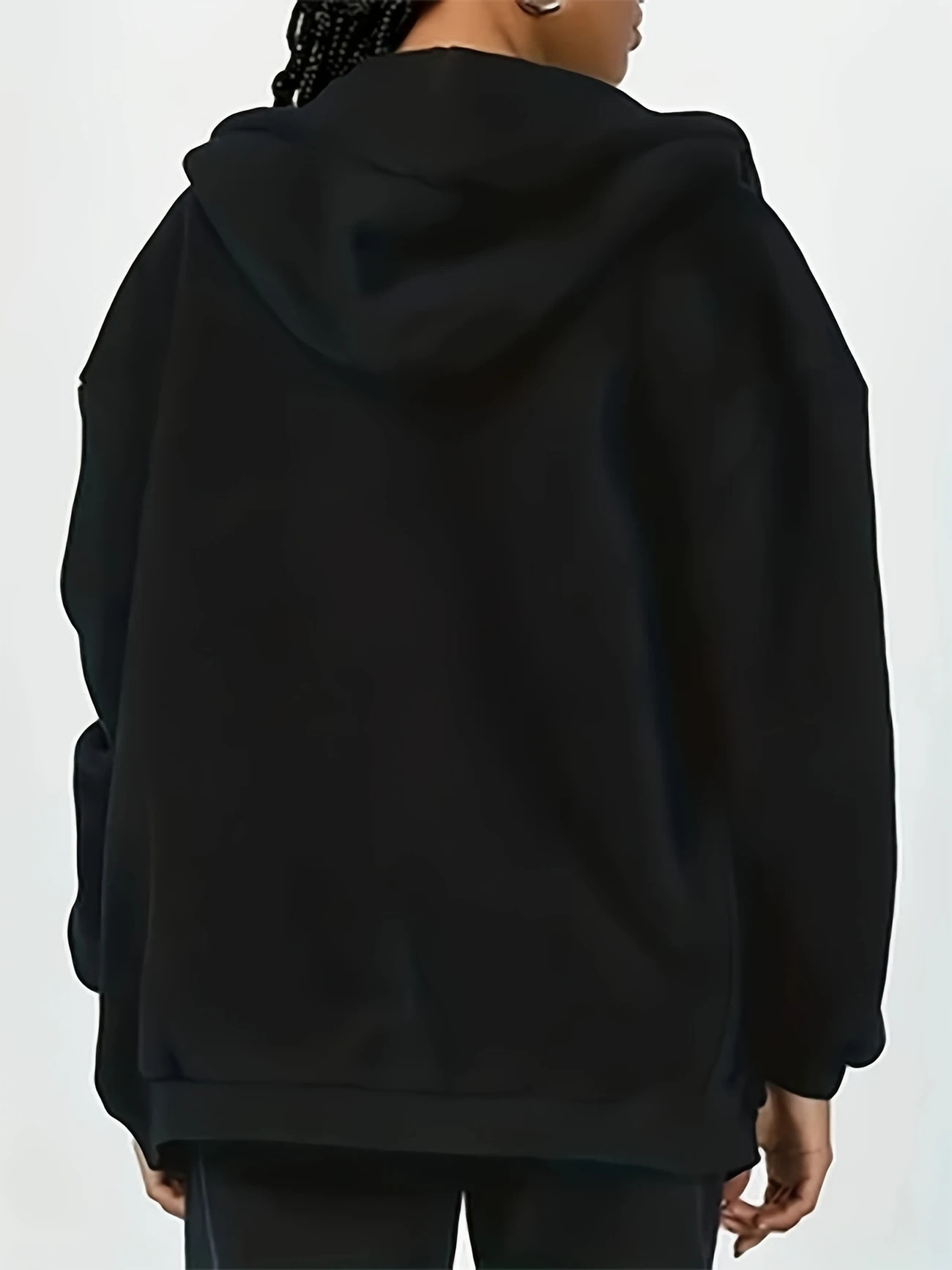 ​Women's Fleece Zip-Up Hoodie With Geometric Print - Lightweight, Warm & Stylish Casual Jacket For Outdoor & Daily Wear​_ecoleips.com