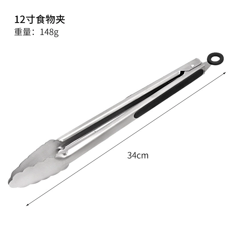 Стальные щипцы для еды для барбекю, зажим для шашлыка 9", 12", 14", 16" — заводской комплект из нержавеющей стали