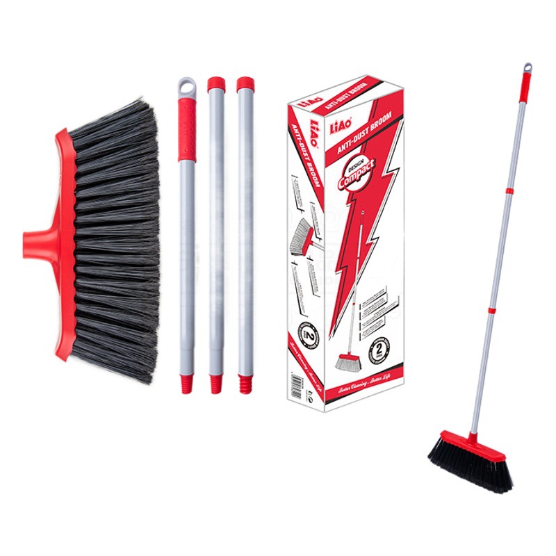 Escoba grande LIAO con mango extensible, escoba mágica para pisos de cemento, escoba grande para exteriores, escoba para patio de jardín, transfronteriza.