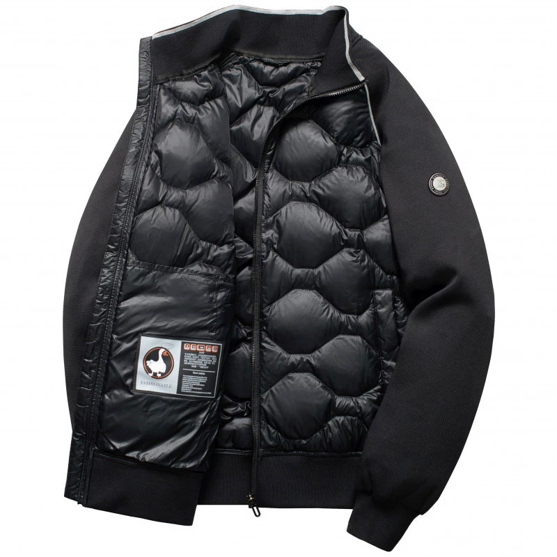 Меньше, чем гусиный бархат! Тонкий воротник моды дикий легкий свиток пуховик гусиный пуховик