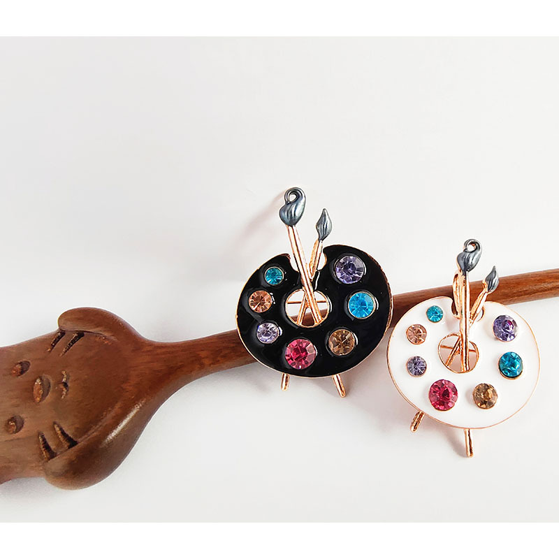 Cross-Border European and American Enamel Palette Brooch, Classy Classy Brooch, Niche Classy Corsage, Clothing Accessories for Men and Women