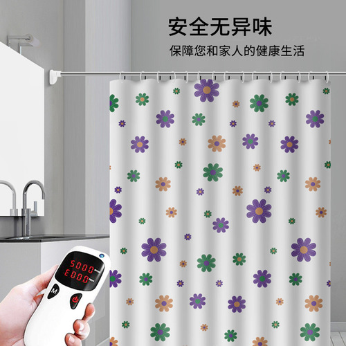 Manufacturer's thickened PEVA bathroom shower curtain printed waterproof rain curtain waterproof partition shower curtain hanging curtain