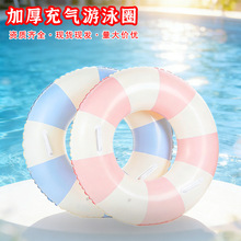 跨境热销加厚PVC充气复古游泳圈 户外水上运动侧翻成人男女腋下圈