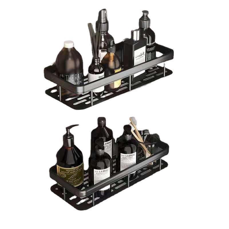 Rack de toallas de aleación de aluminio de baño sin perforación rack de almacenamiento de baño anti-corte tipo de pared de mano