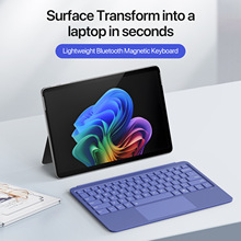 适用微软SurfacePro12磁吸蓝牙键盘七彩背光平板电脑外接键盘批发