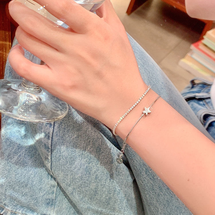 Atmosphere Essential Oil~Double-Layer Star Bracelet for Women 2024 New Niche Design Exquisite Accessible Luxury Normcore Hand Jewelry Atmosphere Essential Oil~Double-Layer Star Bracelet for Women 2024 New Niche Design Exquisite Accessible Luxury Normcore Hand Jewelry