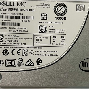 Ӳ�Pԭ�bD3-S4510 960G SSDSC2KB960G8R  PN 0T50K8