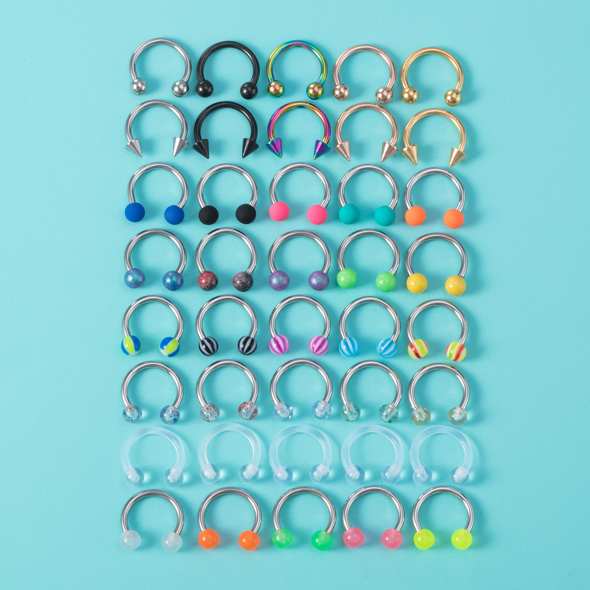 Simple Style Solid Color Stainless Steel Arylic Nose studs 1 Set