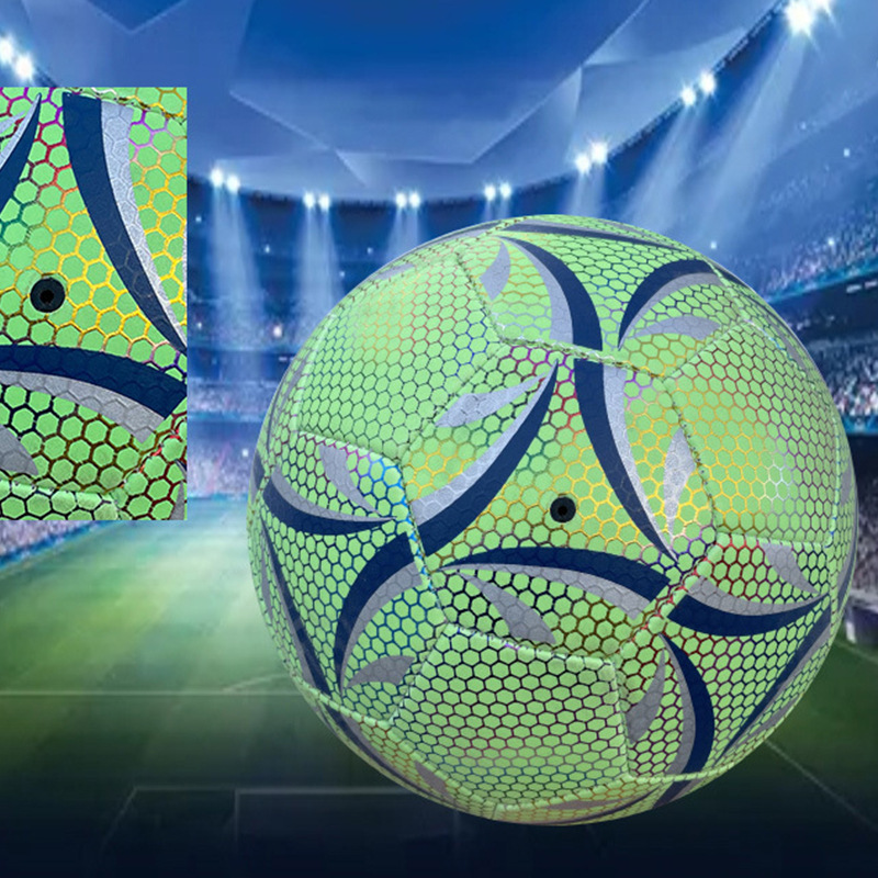 Transfronterizo N ° 5 fútbol reflexivo luminoso fluorescente fútbol luminoso Escuela Primaria estudiante competencia entrenamiento fútbol fabricante en stock