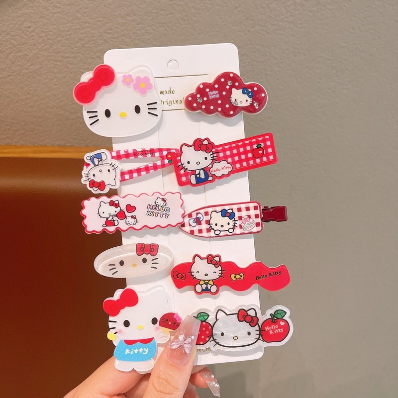 KT猫女童发夹韩版可爱头饰HelloKitty发夹发卡子宝宝刘海儿童发饰|undefined