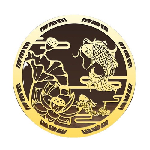 Clean carp lotus metal sticker bathroom lotus picture door to toilet kitchen toilet wholesale in the northwest corner