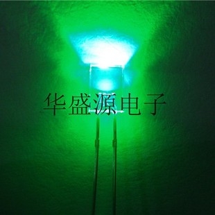 New in-line LED light emitting diode 2*5*7 white hair green square green light bright before purchase please consult