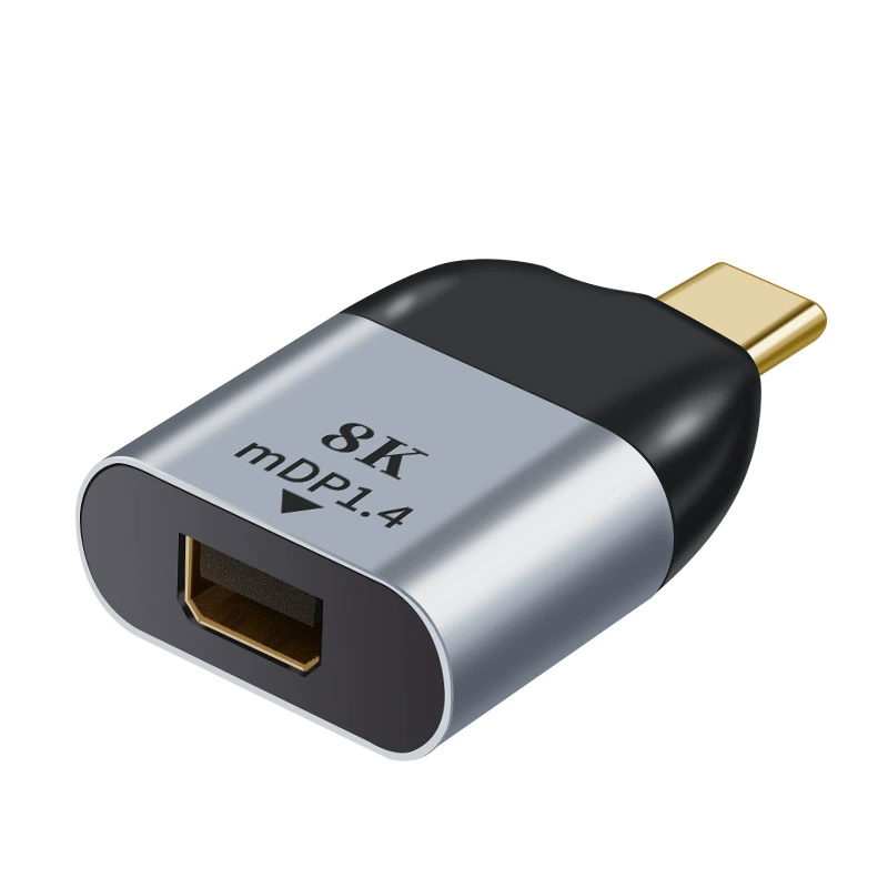 Адаптер Type-C — Mini DP HD 8K, подключенный к монитору Mini DisplayPort, выводящий видео на один экран