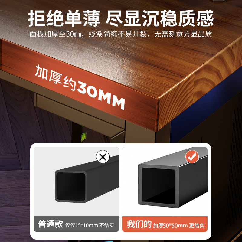 Escritorio de la computadora de madera maciza escritorio hogar estudiante escritorio dormitorio simple doble e-sports escritorio Workbench