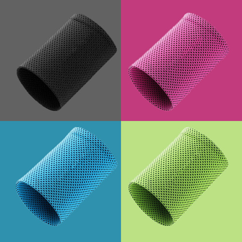 Summer ice silk sports wristbands, cold feeling wrists for men and women, fitness weightlifting wristbands, cool and sweat-absorbing ice silk wristbands