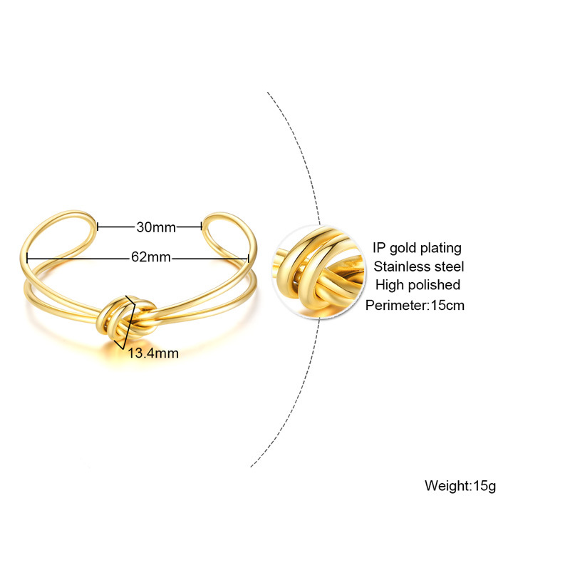 201 Stainless Steel Chain Material 1 Piece Quantity PVD Coated Gold Plated Solid Color 201 Stainless Steel Simple Style Classic Style Waterproof Non Tarnish 201 Stainless Steel Bangle