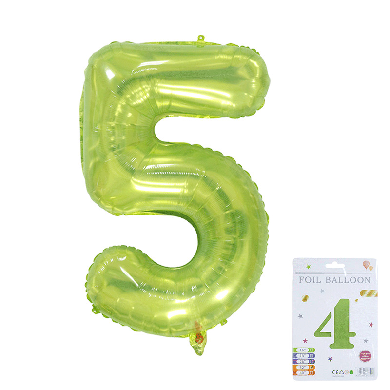 Globo digital de 32 pulgadas, embalaje de tarjeta de papel independiente, versión estadounidense, película de aluminio delgada, embalaje fino, papel de aluminio, globo de cumpleaños