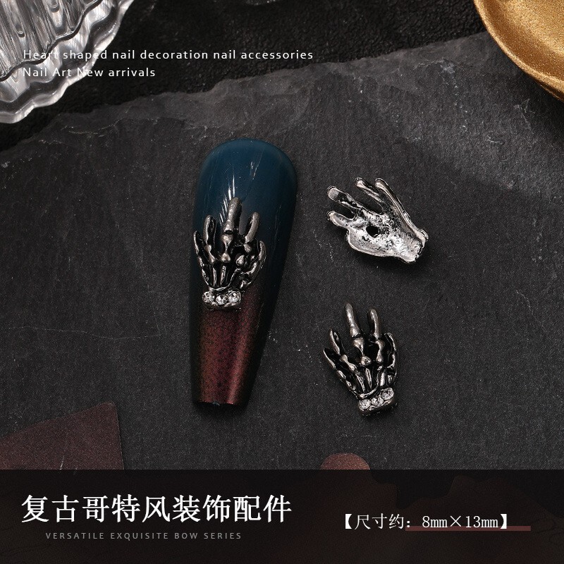 跨境新款蜘蛛美甲饰品镶钻太阳十字架爆闪四芒星星星指甲钻人鱼珠|undefined