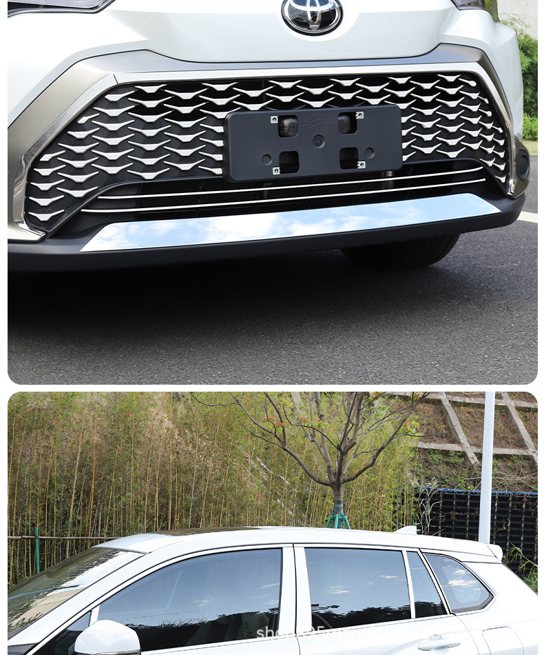 Suitable for Corolla Cross, Corolla Cross, and Corolla Cross with Starry Grille Front Face Decorative Bright Strip Appearance Modification Parts