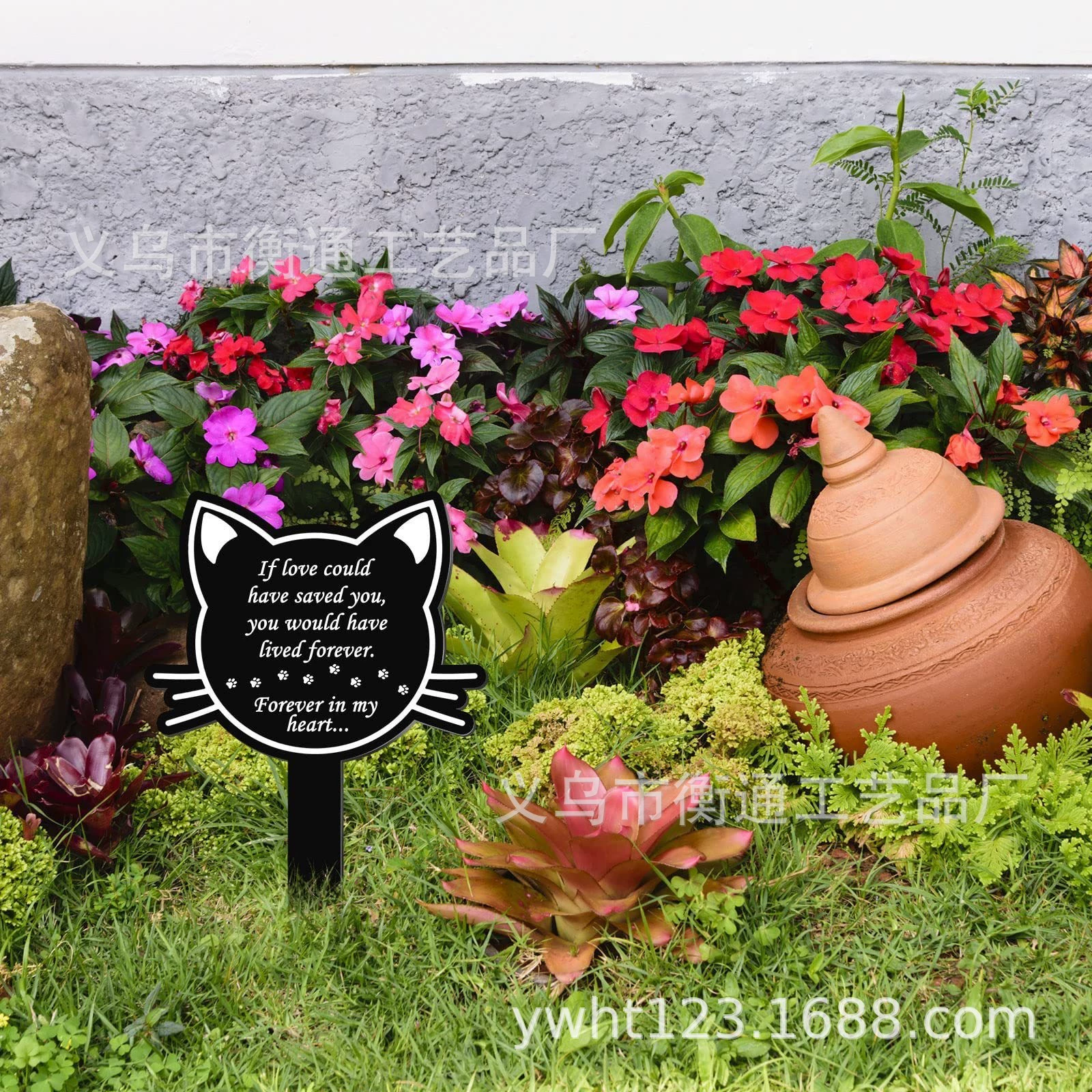 Памятная табличка для домашних животных, котенка, уличное памятное украшение для сада, водонепроницаемый надгробный камень, кладбище, черная декоративная вставка