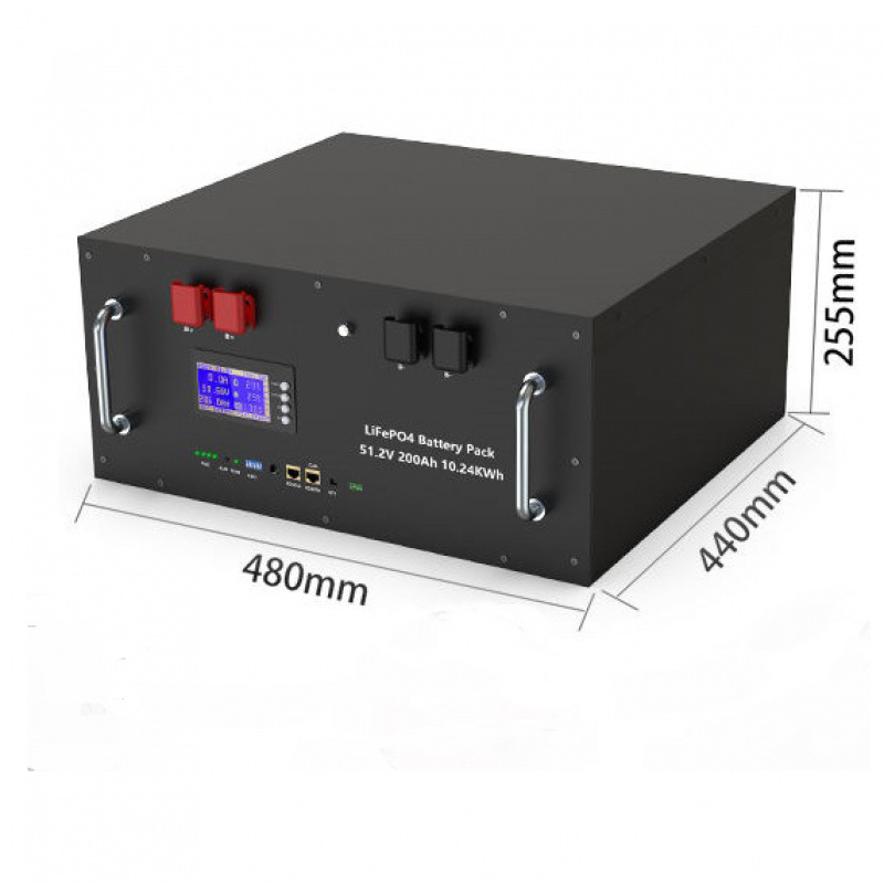 48V 200Ah LiFePO4太阳能电池组电池10年保修6000周期10Kw逆变器