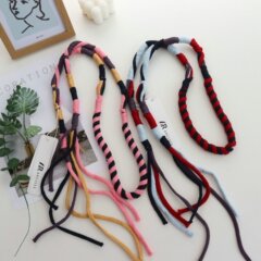 y2k千禧辣妹手工彩色撞色小围巾设计感甜酷个性搭配饰复古小长条