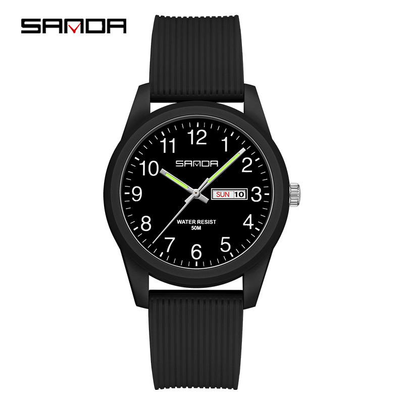 6091 double calendar black men's