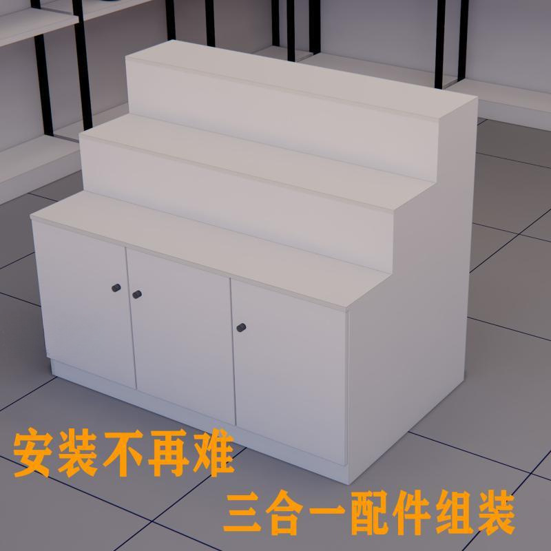 阶梯式货架堆头超市梯形展示台鞋包台阶式展柜鲜花礼品置物架