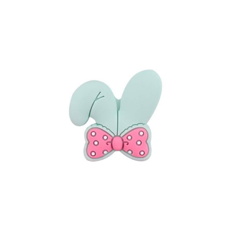 Bebé suministros de dibujos animados de silicona animal conejo mordedor arco DIY Cadena de chupete molar anti-gota cadena pequeños accesorios