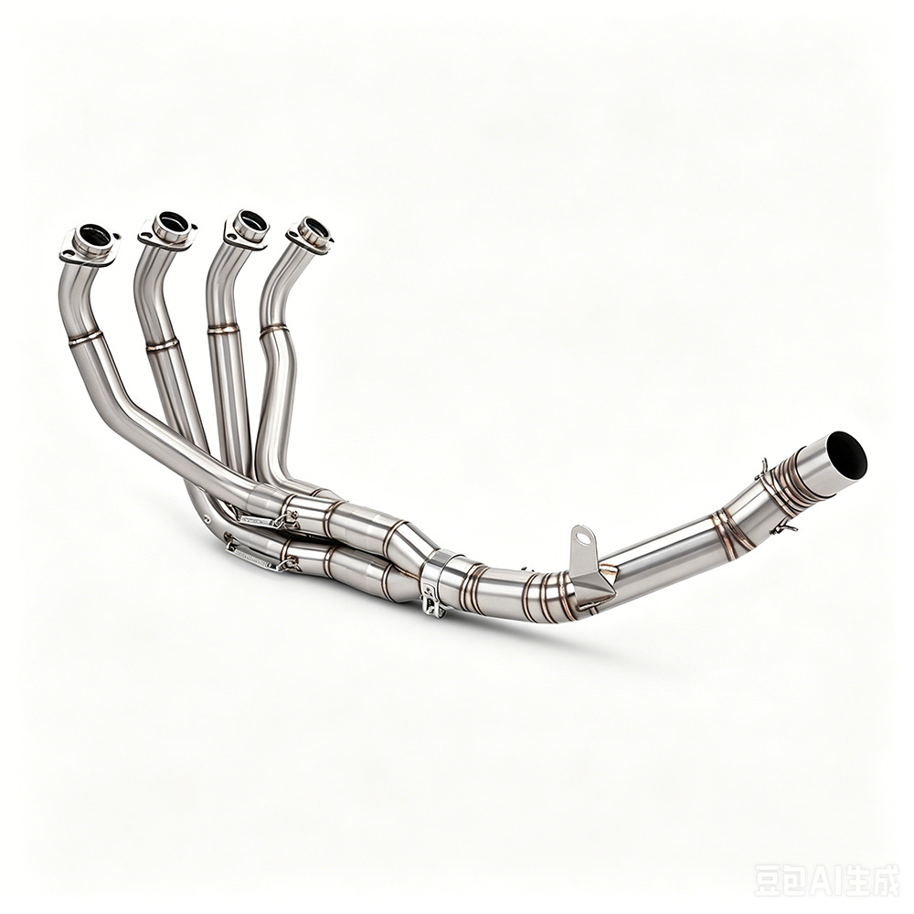 51mm Diameter Kawasaki Z900 Exhaust Pipe Modified Front Section Z900 Se Stainless Steel Blue-Tinted External Exhaust Pipe