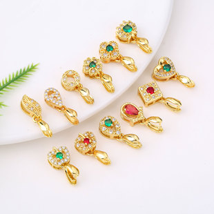 ��ɫ18k��΢��ʯ���ӿ۵������^��ʯ�A���^diy�Ʒ��������A��