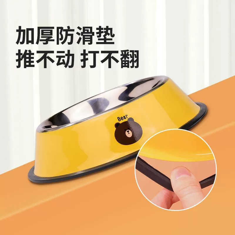 Миска для собак из нержавеющей стали, миска для собак, миска для корма для собак, предотвращающая опрокидывание, очень большая миска для риса для собак, большая кормушка для собак среднего размера